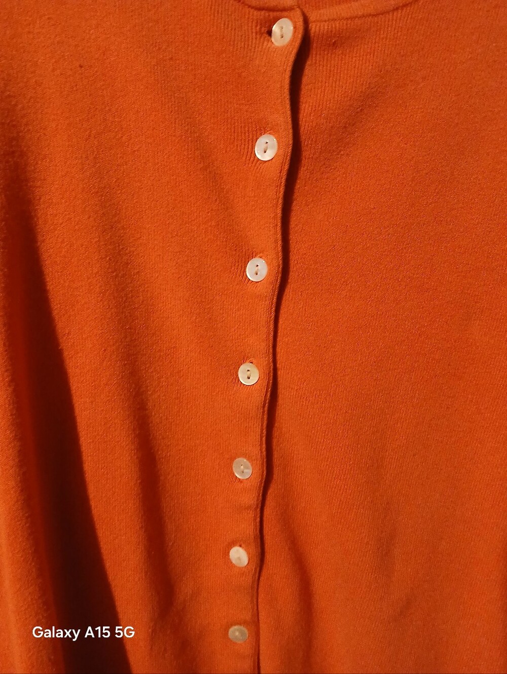 L.L. Bean Bright Orange Button-Front Cardigan